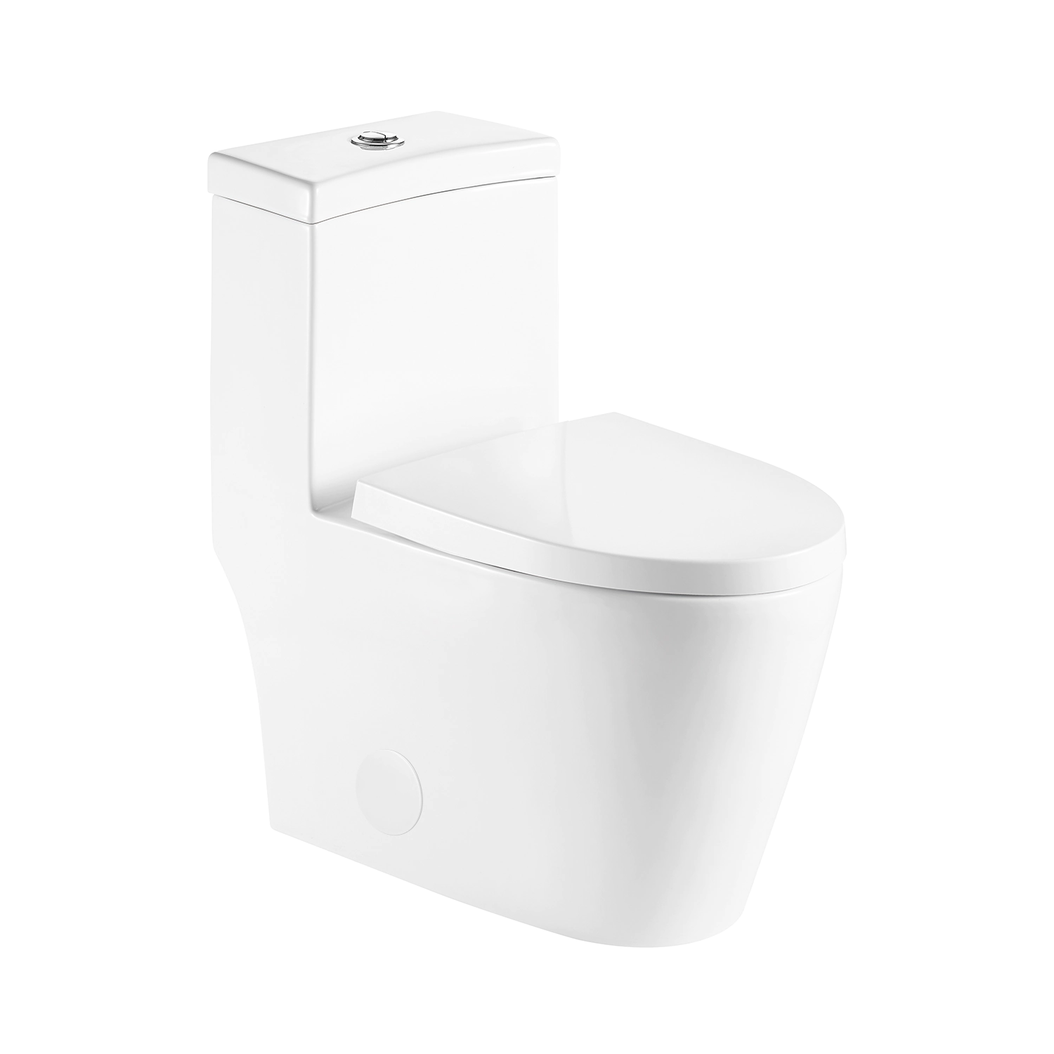 u-shape dual-flush bottom outlet 1-piece toilet